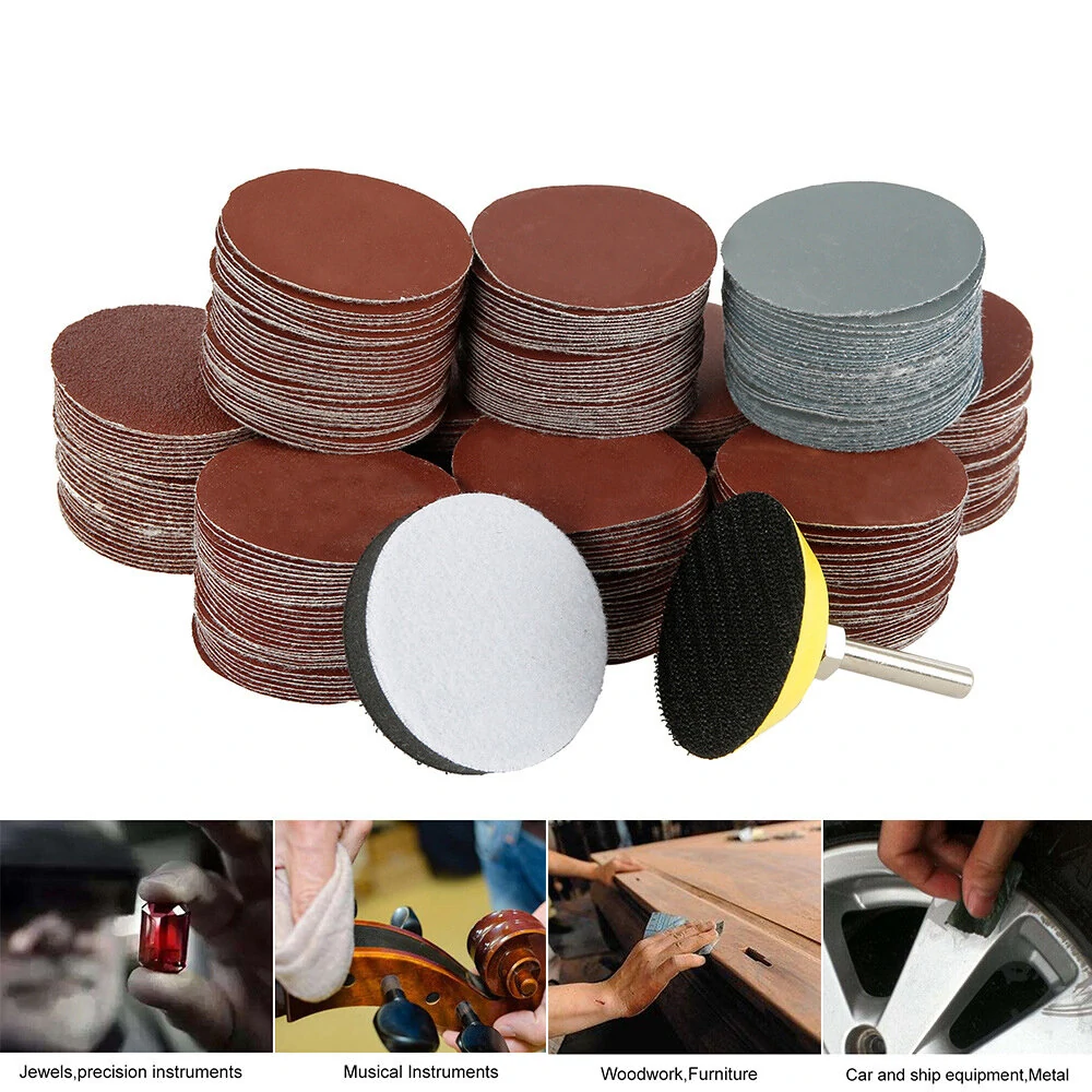 (image for) 10PC 4 Inch Abrasive Sand Discs Sanding Paper 1000 Grit With M10 Base & Handle